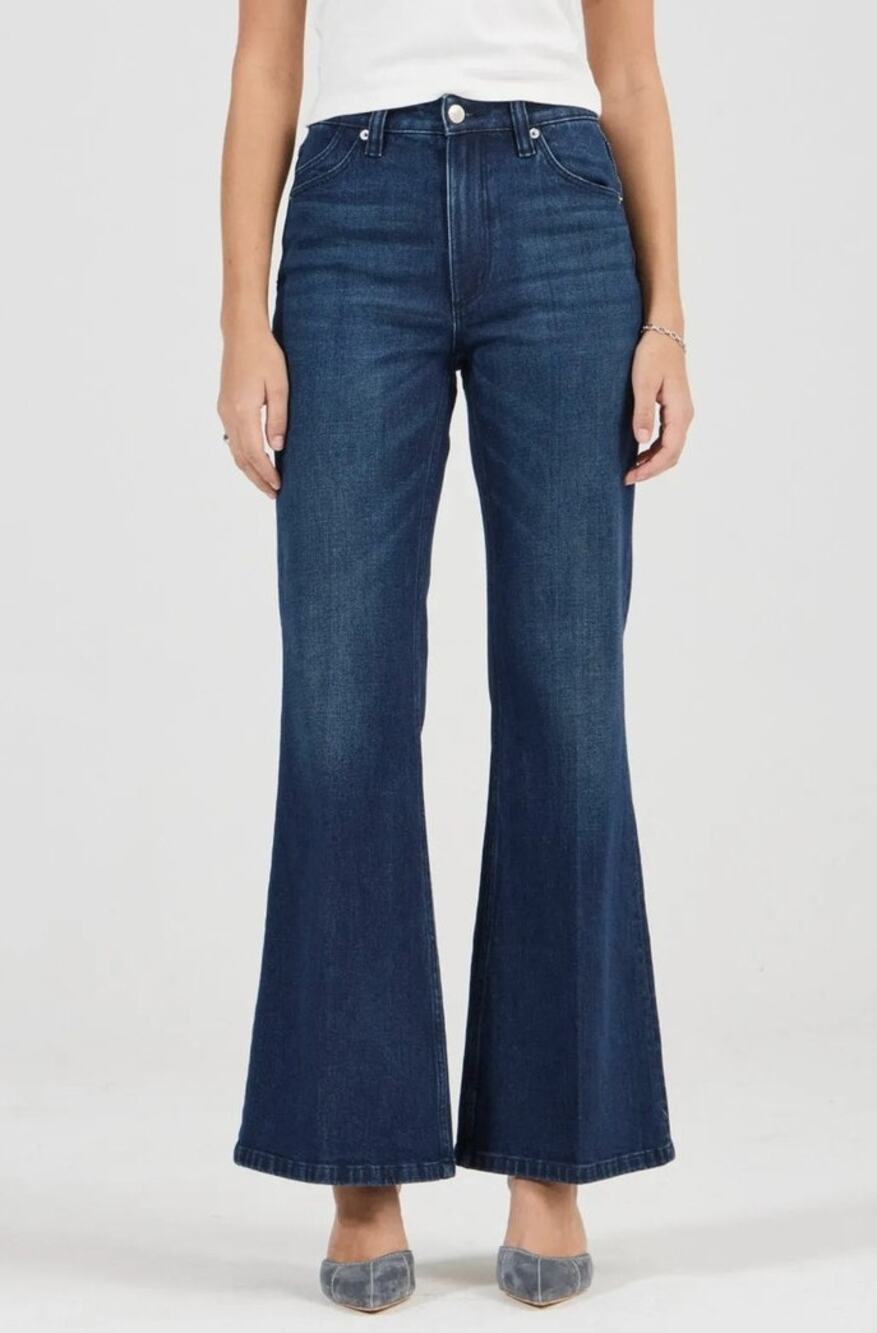Rolla's Eastcoast Flare Jeans High Rise Womens Size 27 Dark Wash Denim Y2K 90s